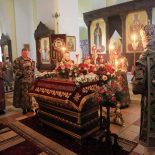 Богослужения Великой Пятницы в Никольском кафедральном соборе г. Бобруйска: утреня с чином погребения Плащаницы