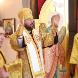 В неделю Сыропустную епископ Серафим совершил Божественную литургию в Никольском кафедральном соборе