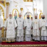 Епископ Бобруйский и Быховский Серафим принял участие в Божественной литургии в витебском Свято-Успенском кафедральном соборе