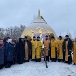 Епископ Бобруйский и Быховский Серафим освятил крест для Спасо-Преображенского храма в Бобруйске