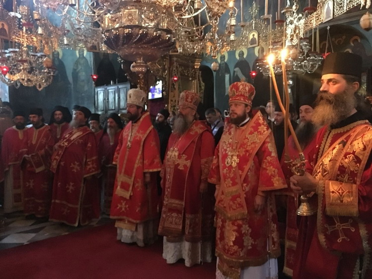 Епископ Бобруйский и Быховский Серафим принял участие в торжествах Пантелеимоновского монастыря на Святой Горе Афон