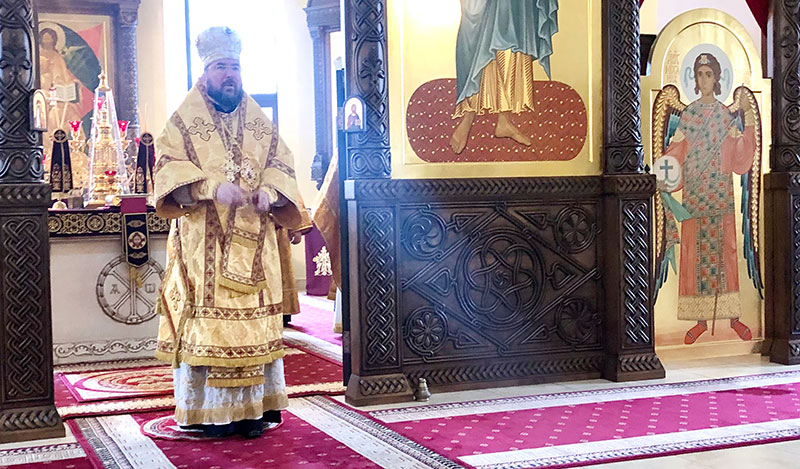 В неделю мясопустную епископ Серафим совершил Божественную литургию в Никольском соборе Бобруйска