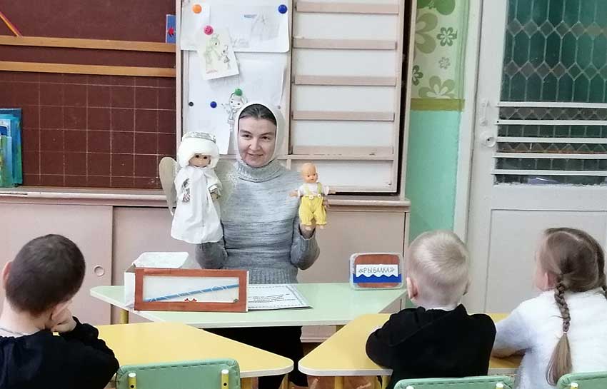О Крещении Господнем в игровой форме рассказали в детском саду Кировска