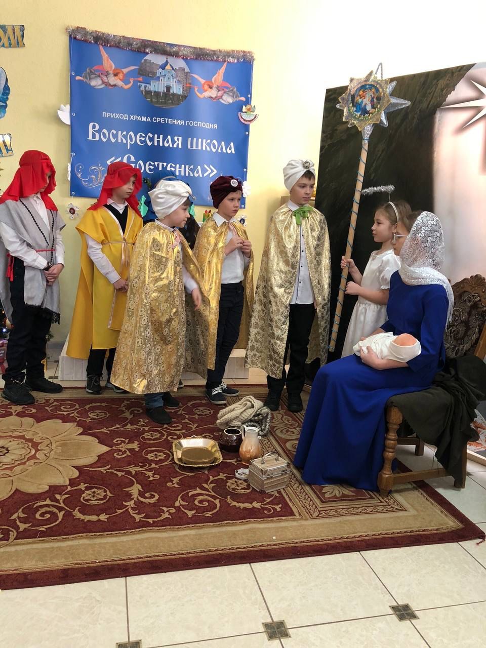 На приходах храмов Бобруйской епархии проходят Рождественские утренники